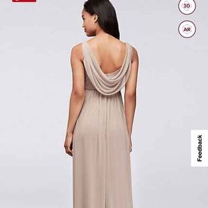 Along Mesh dress with Cowl back